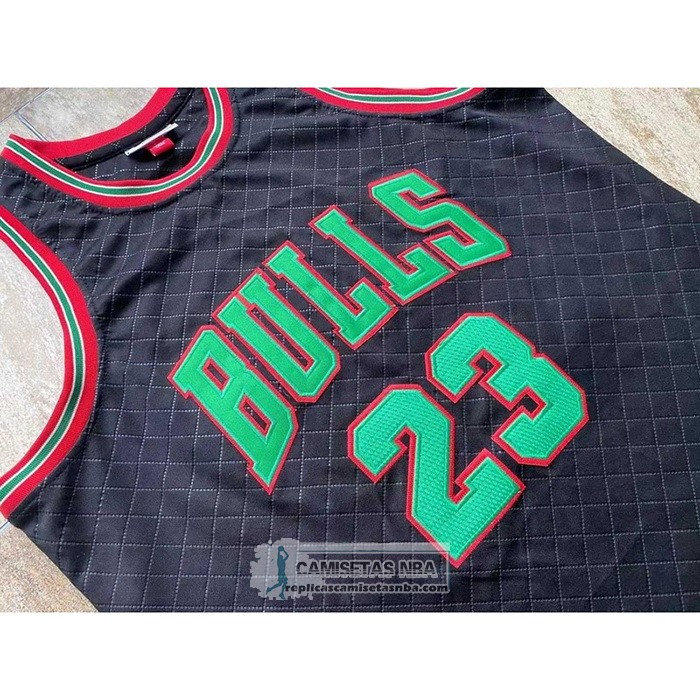 Camiseta Chicago Bulls Michael Jordan NO 23 Mitchell & Ness 1997-98 Negro